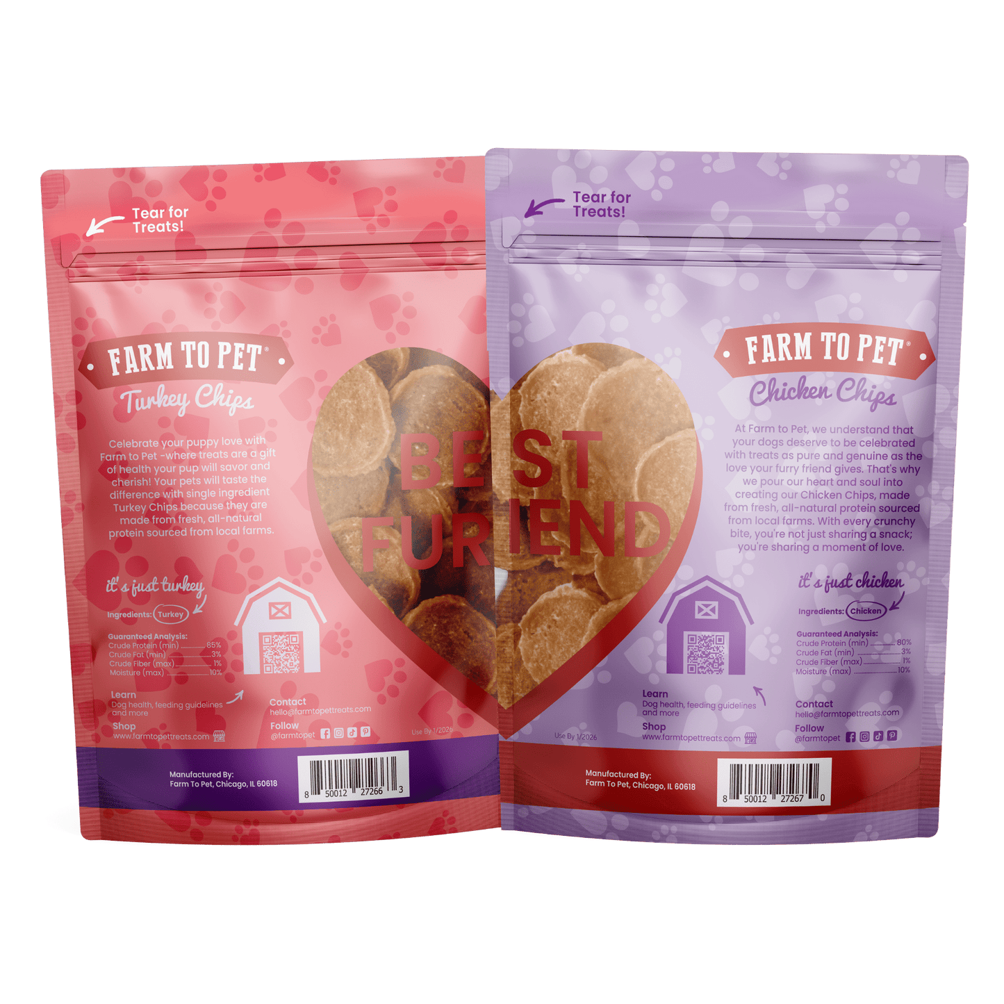 Farm To Pet - Puppy Love Dog Treat | Poultry Treat Variety Pack