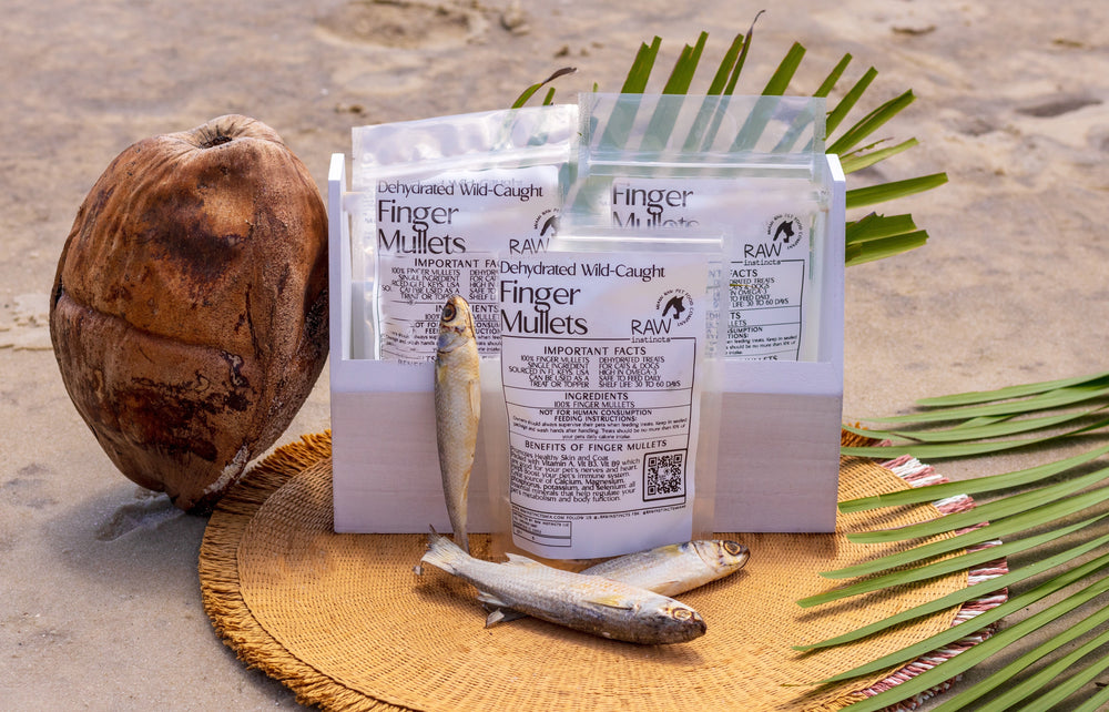 Raw Instincts - Dehydrated Wild-Caught Finger Mullets for Cats & Dogs 100% Single Ingredient  | Qty: 5 Fish