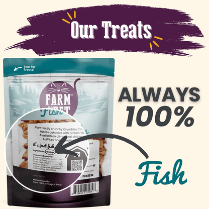 Fish Crumbles for Cats | 100% Protein Cat Treats