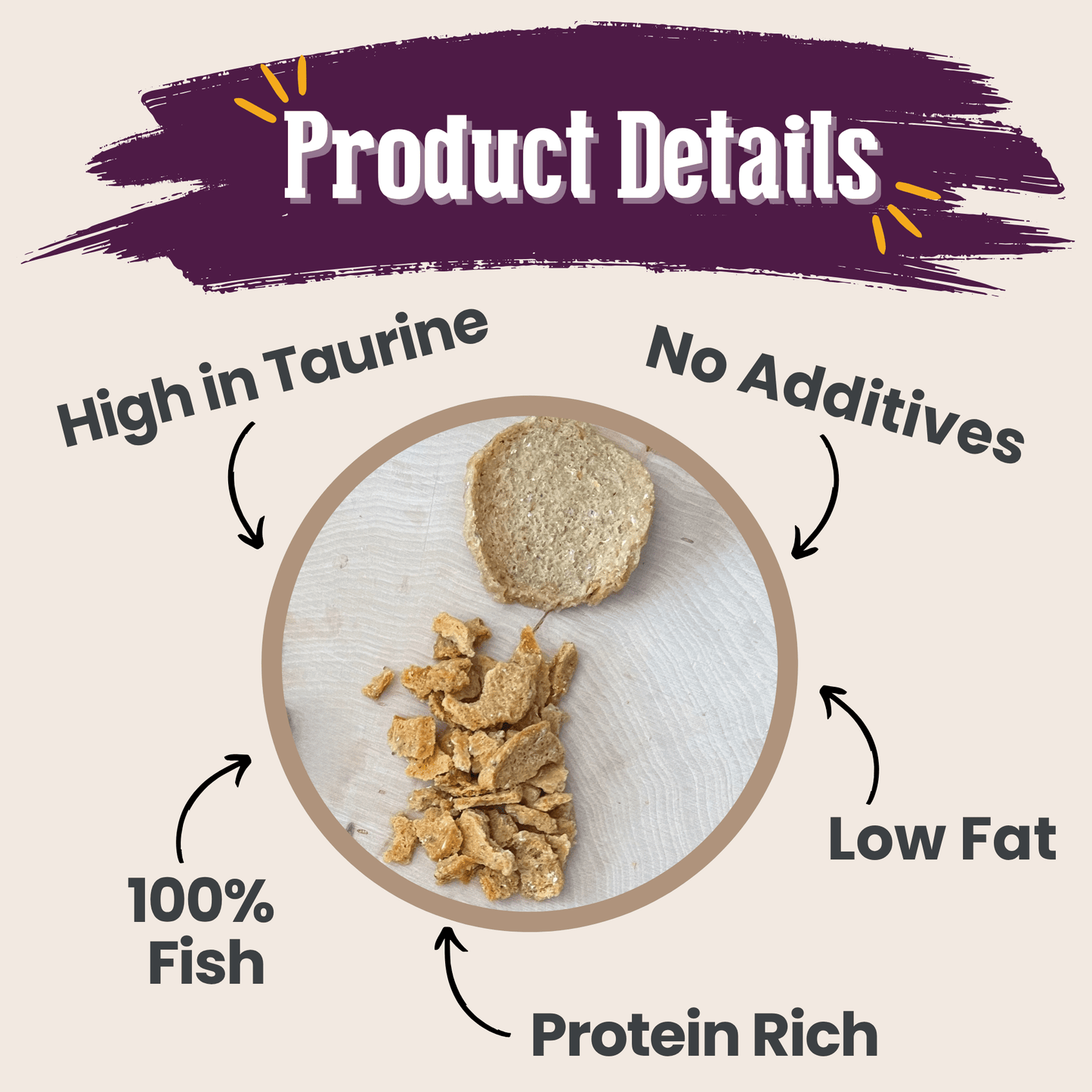 Fish Crumbles for Cats | 100% Protein Cat Treats