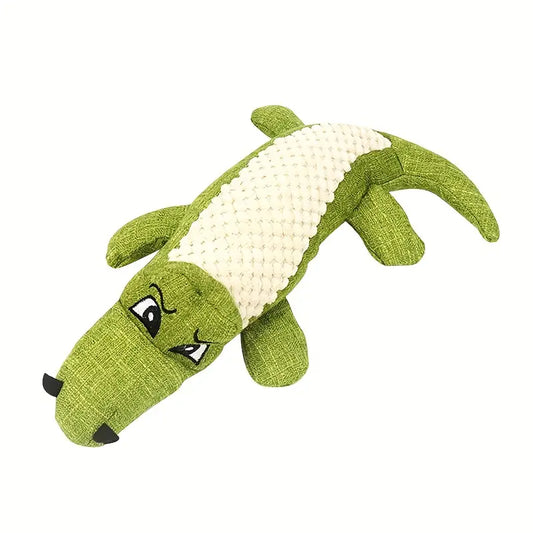 Green Crocodile Plush Dog Toys