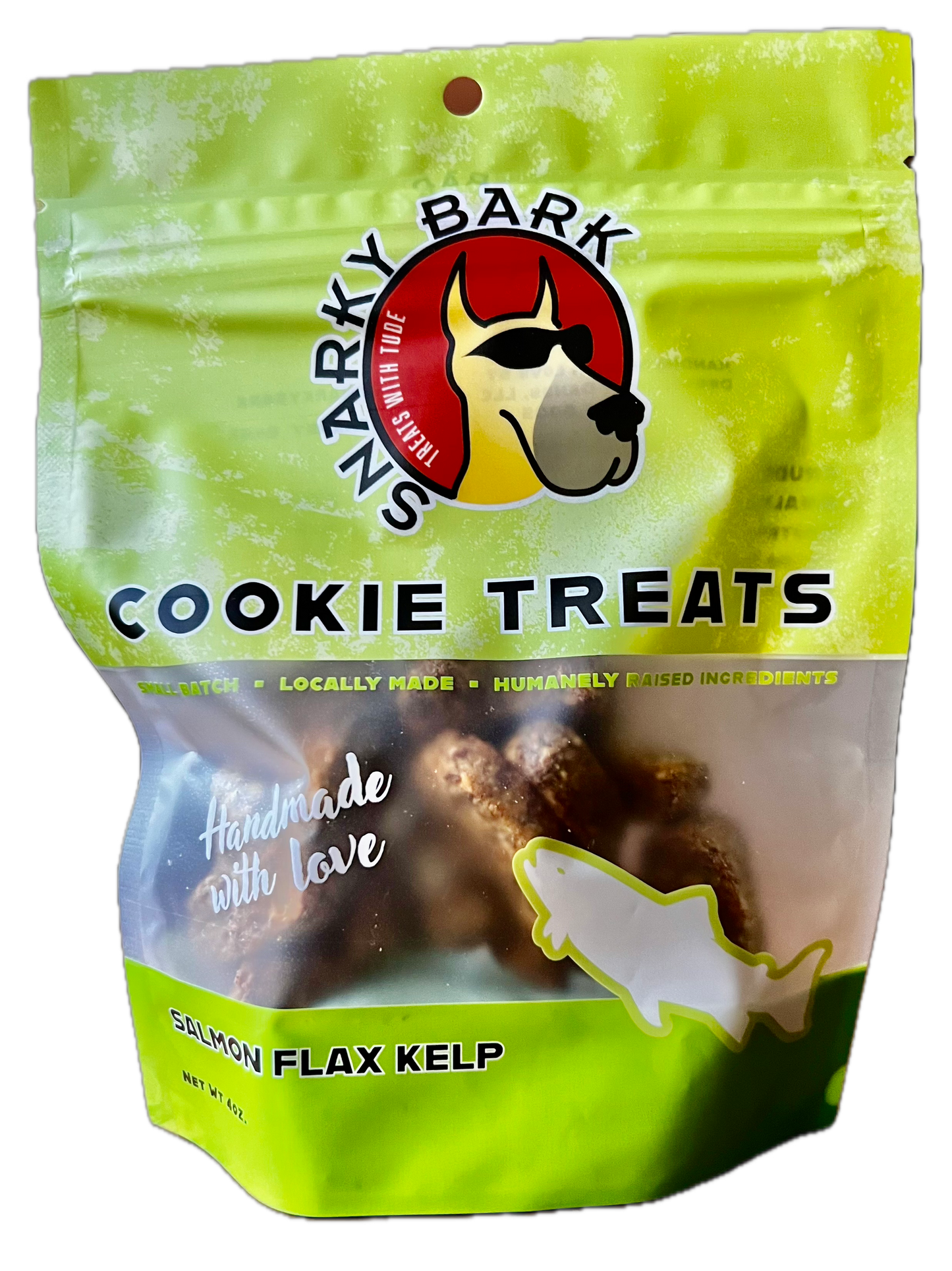 Deer Valley Danes - Snarky Bark Salmon Flax Kelp Cookie Treats