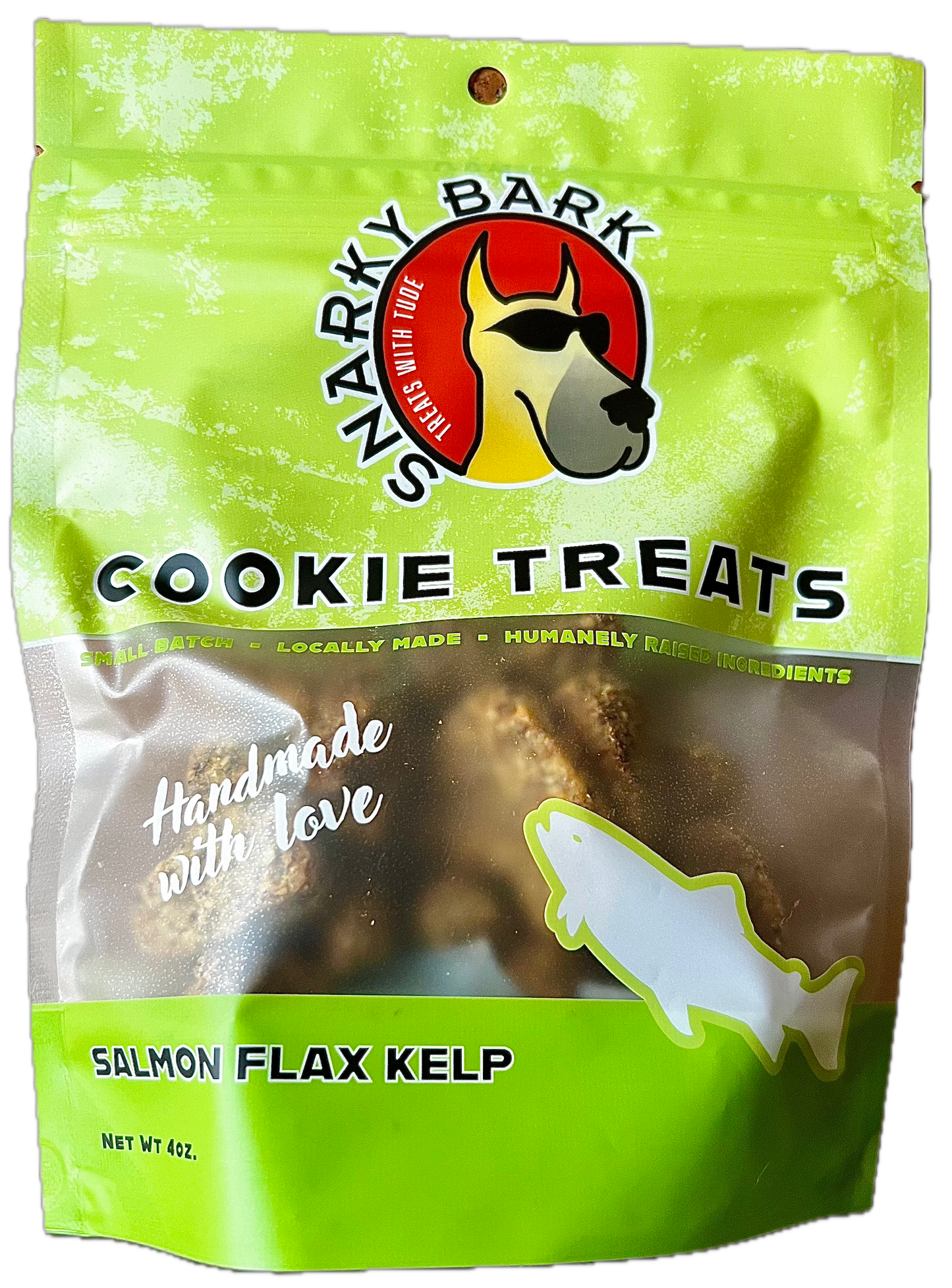 Deer Valley Danes - Snarky Bark Salmon Flax Kelp Cookie Treats