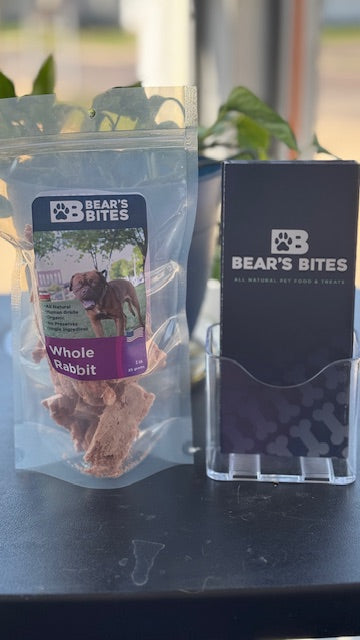 Bear's Bites Single ingredient, All natural, Freeze dried Rabbit dog treats