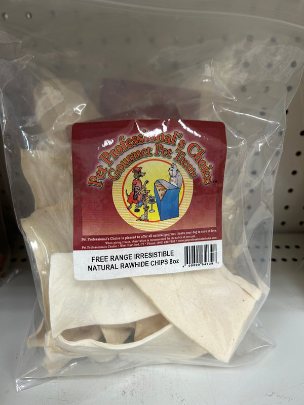 Pet Professional's Choice Free Range Natural Rawhide Chips (8oz)