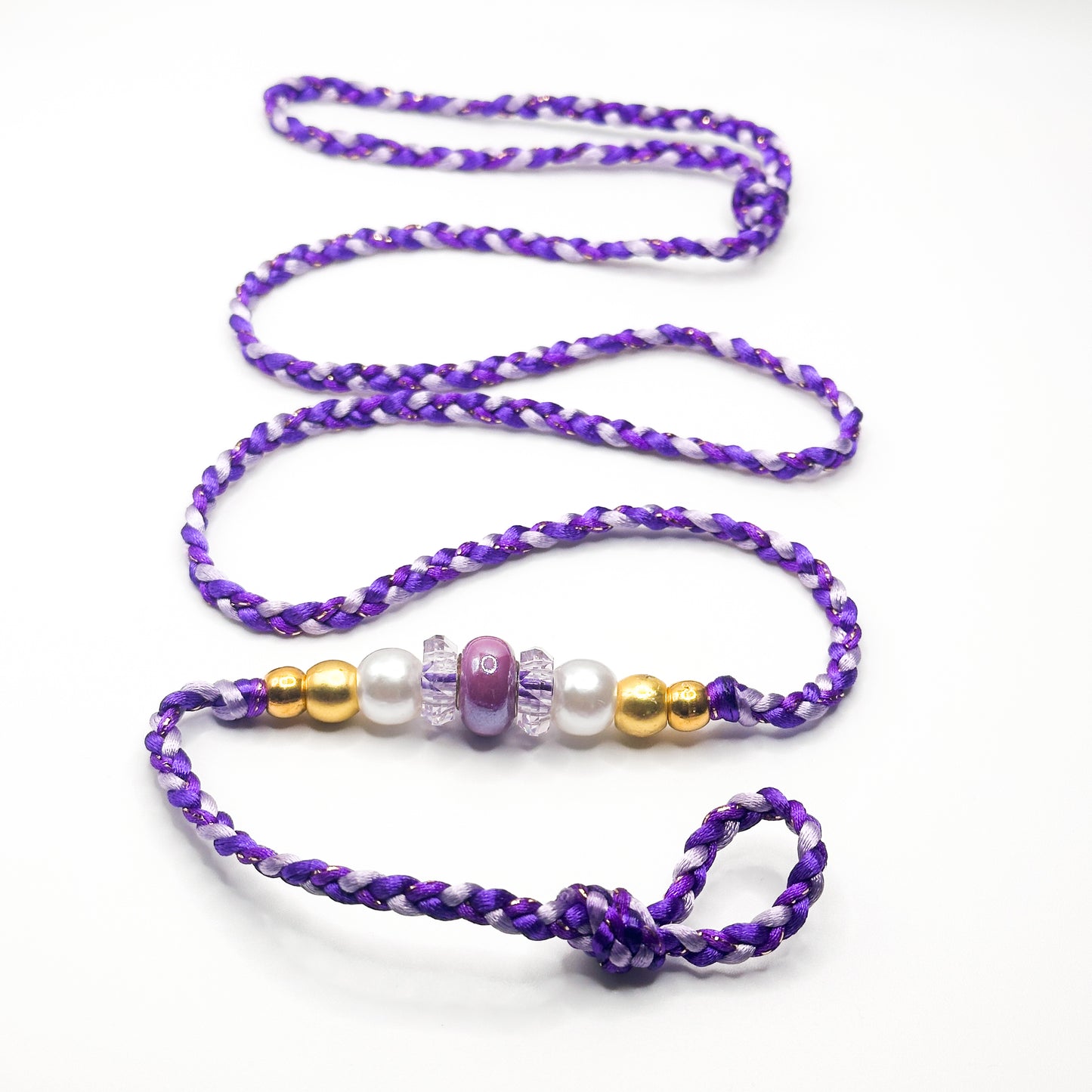 Purple Pearl Conformation Dog Show Leads  length