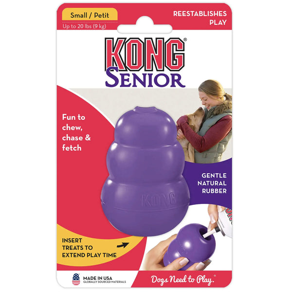 KONG Senior Chew Toy for Aging Dogs – Gentle Rubber Dog Toy & Treat Dispensing Fun 8