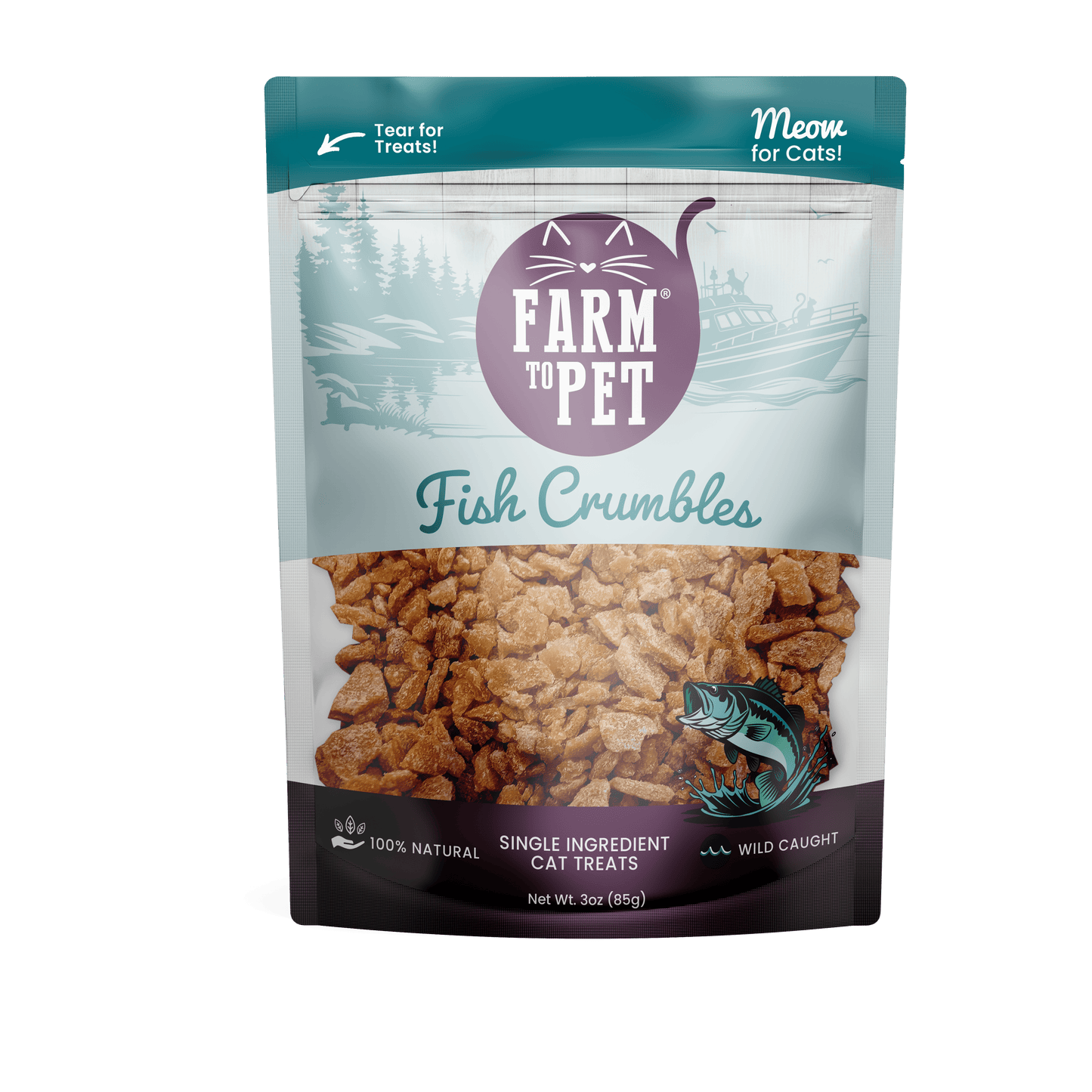 Fish Crumbles for Cats | 100% Protein Cat Treats