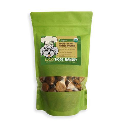 Happy Dog Food - Lucky's Organic dog treat Peanut Butter Cookies