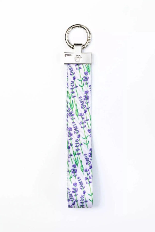 Lavender Blooms Wristlet Keychain