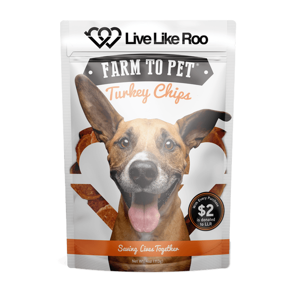 Farm To Pet - Live Like Roo Turkey Chips for Dogs | Dog Treats That Give Back