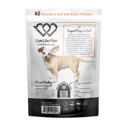 Farm To Pet - Live Like Roo Turkey Chips for Dogs | Dog Treats That Give Back