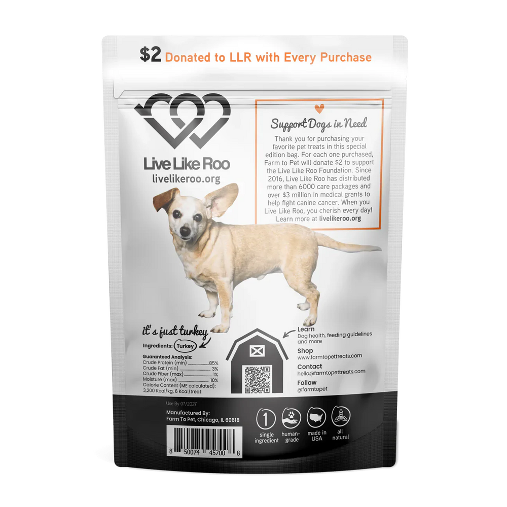 Farm To Pet Live Like Roo Turkey Chips (4oz)