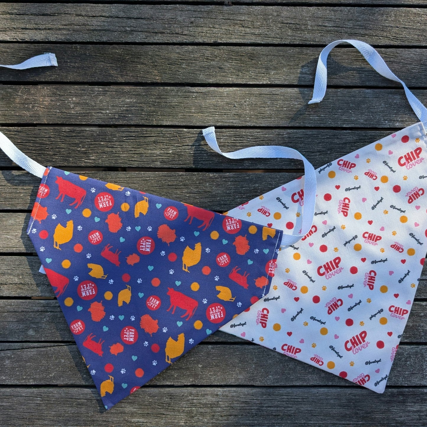 Farm To Pet - Tie-on Dog Bandana | Adjustable String-tie Bandana for Dogs and Cats