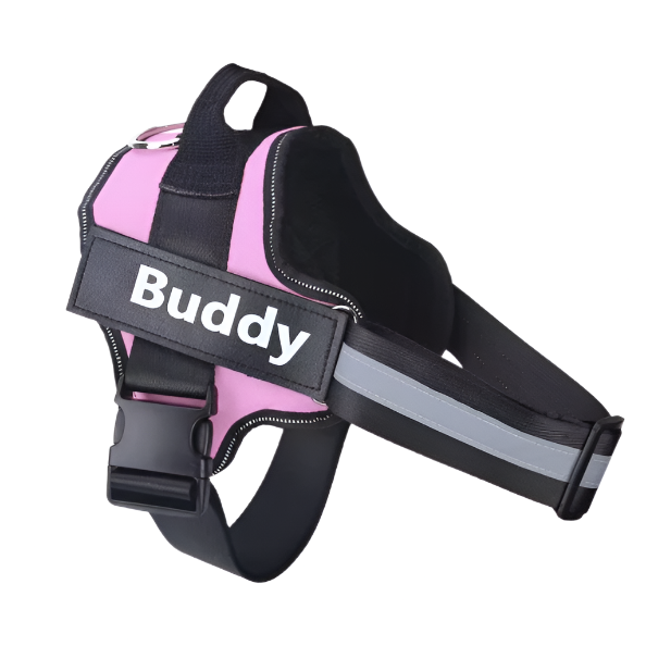 Personalized No Pull Dog Harness Pink