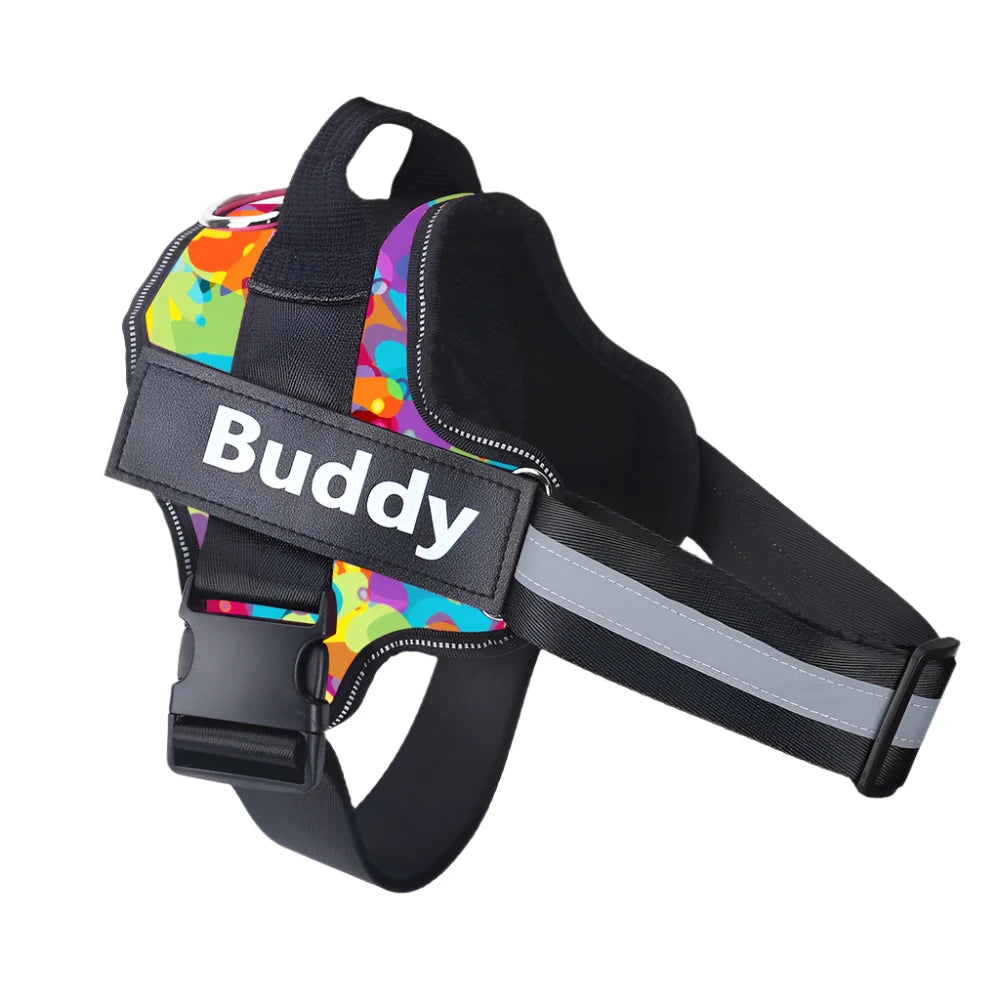 Personalized No Pull Dog Harness Raimbow