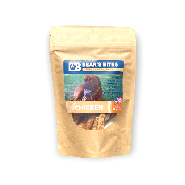 Single Ingredient, Dehydrated Chicken Dog Treats