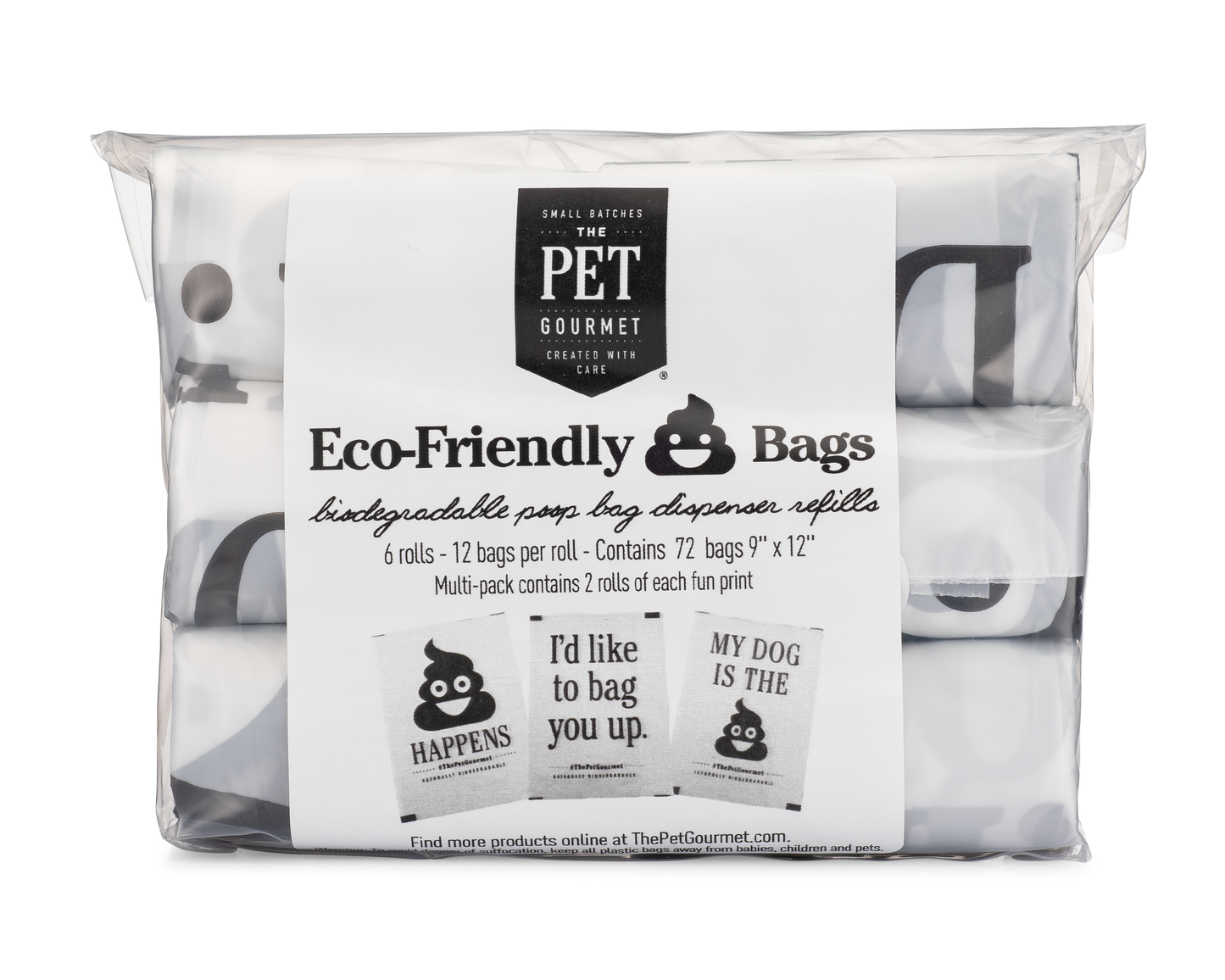 The Pet Gourmet® - Eco-Friendly Poop Bags - 6 Refill Rolls
