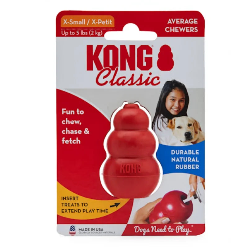 KONG Classic Dog Toy – Natural Rubber Chew & Fetch Fun