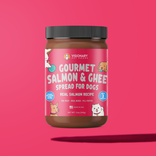 Visionary salmon and ghee dog meat spread 12oz jar

