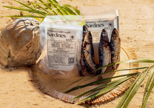 Raw Instincts - Dehydrated Wild-Caught Sardines for Cats & Dogs — 100% Single Ingredient  Qty: 5 Fish