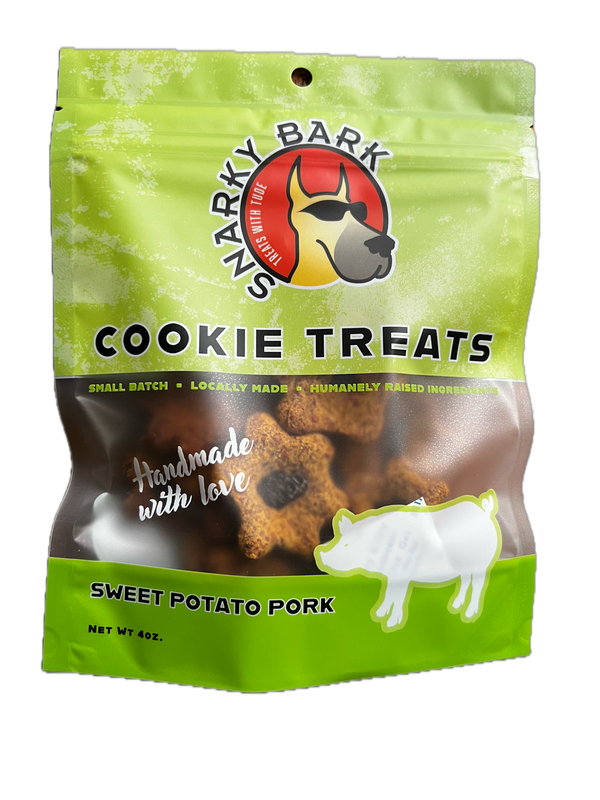 Deer Valley Danes - Snarky Bark Sweet Potato Pork Cookie Treats