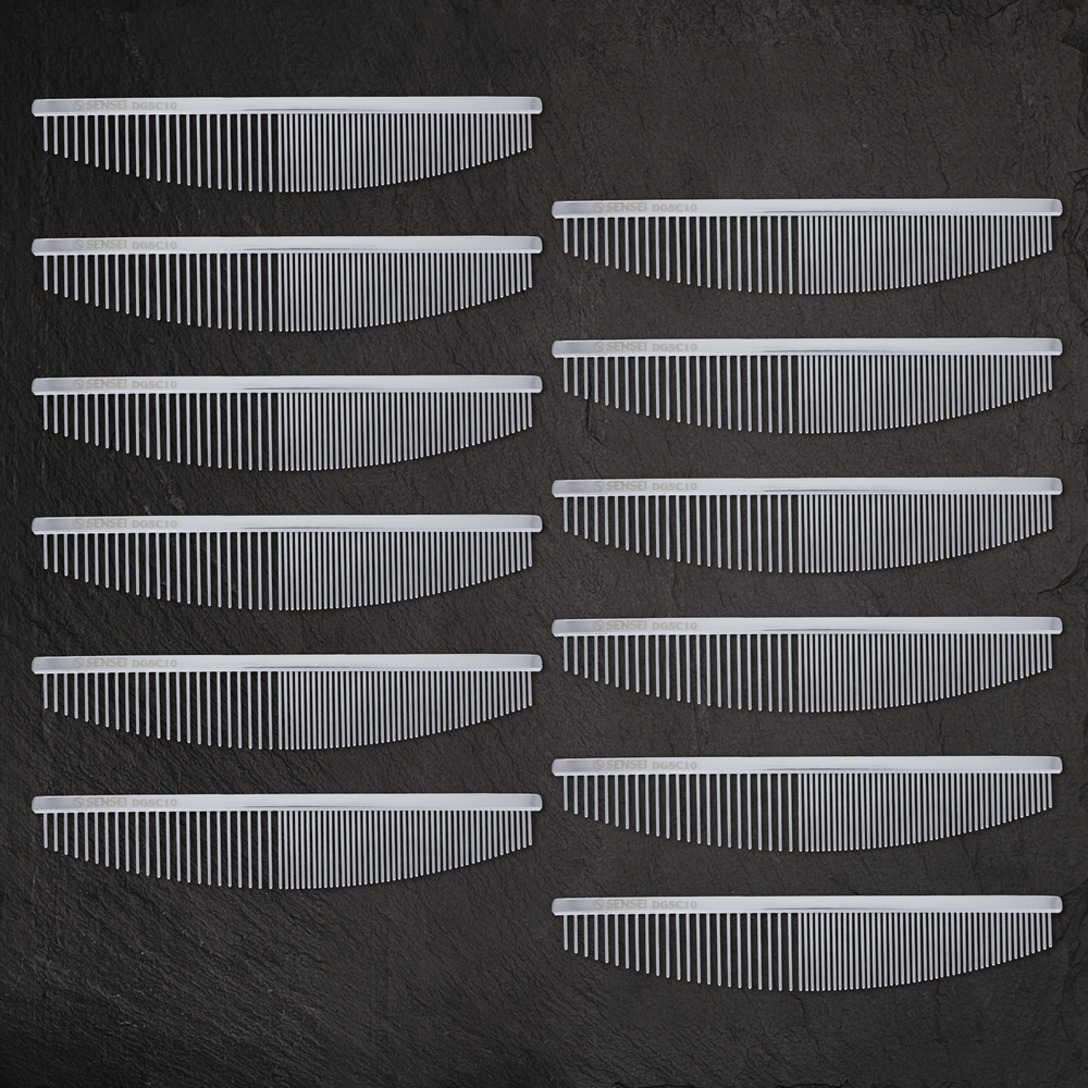 Sensei Shears - 12 PACK - #10 Cresent Grooming Comb - Short Tooth