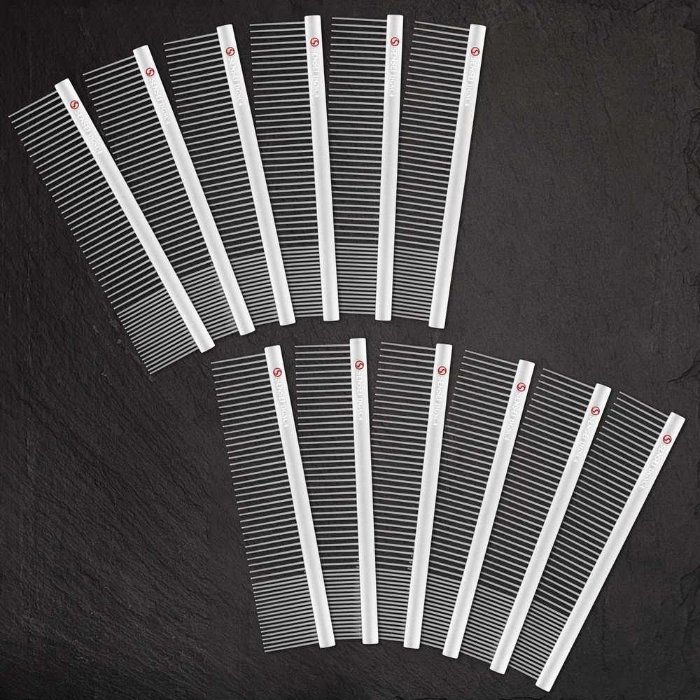 Sensei Shears - 12 Pack #4 7.5in Coarse-Fine Grooming Comb