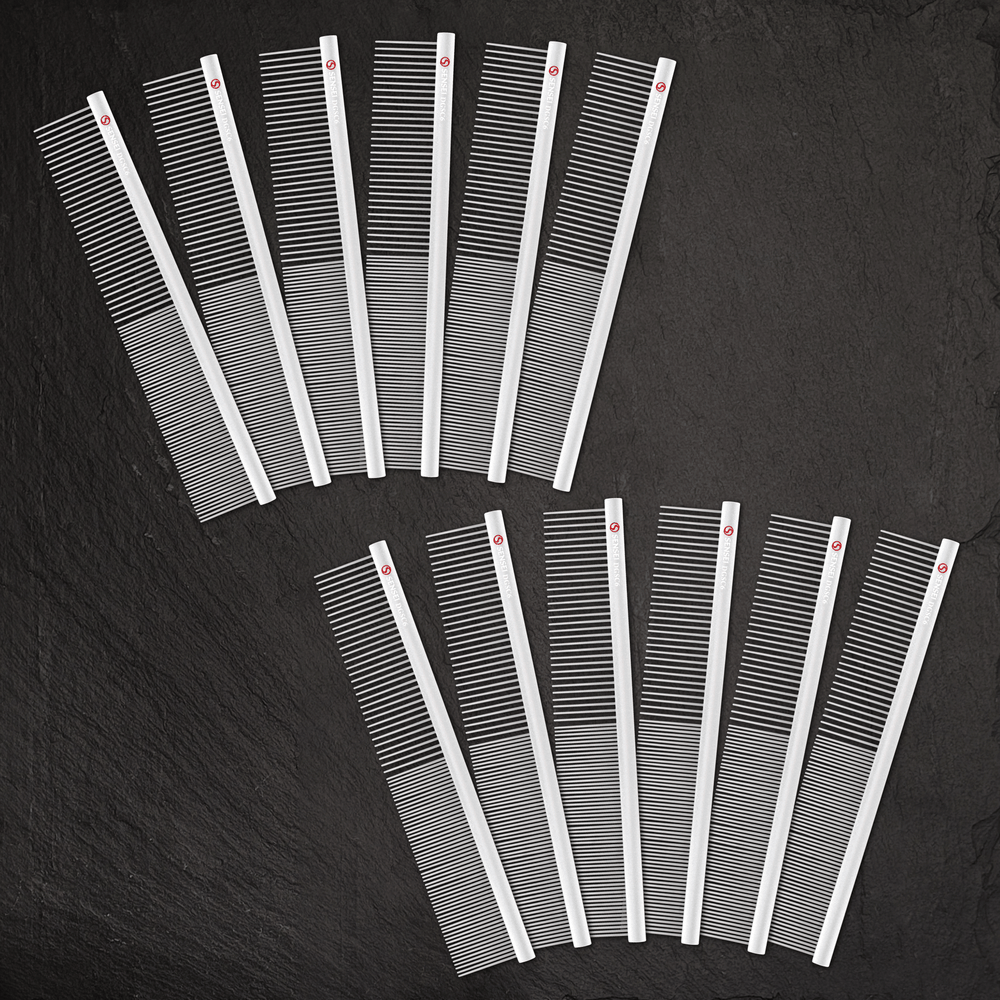 Sensei Shears - 12 Pack #6 9.75 in Coarse-Fine Grooming Comb