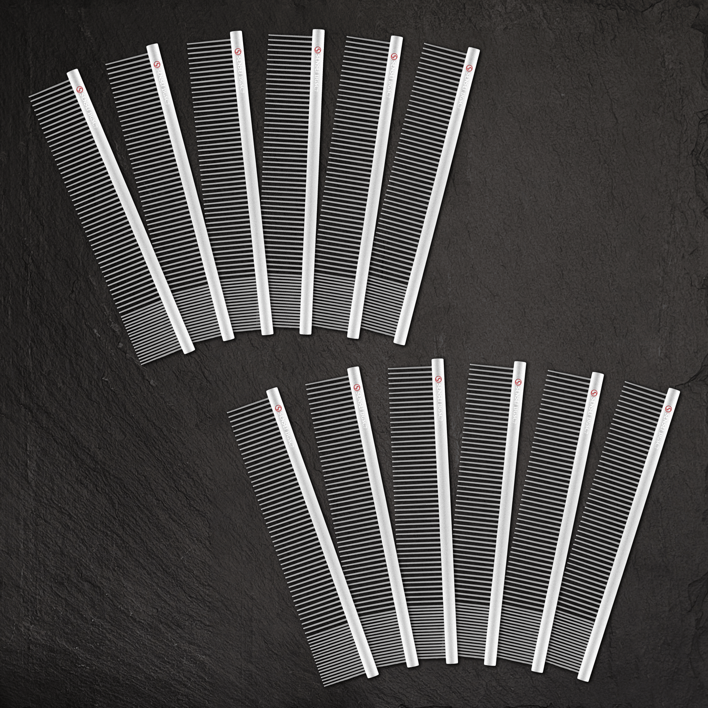 Sensei Shears - 12 PACK - #7 9.75 in Coarse-Fine Grooming Comb