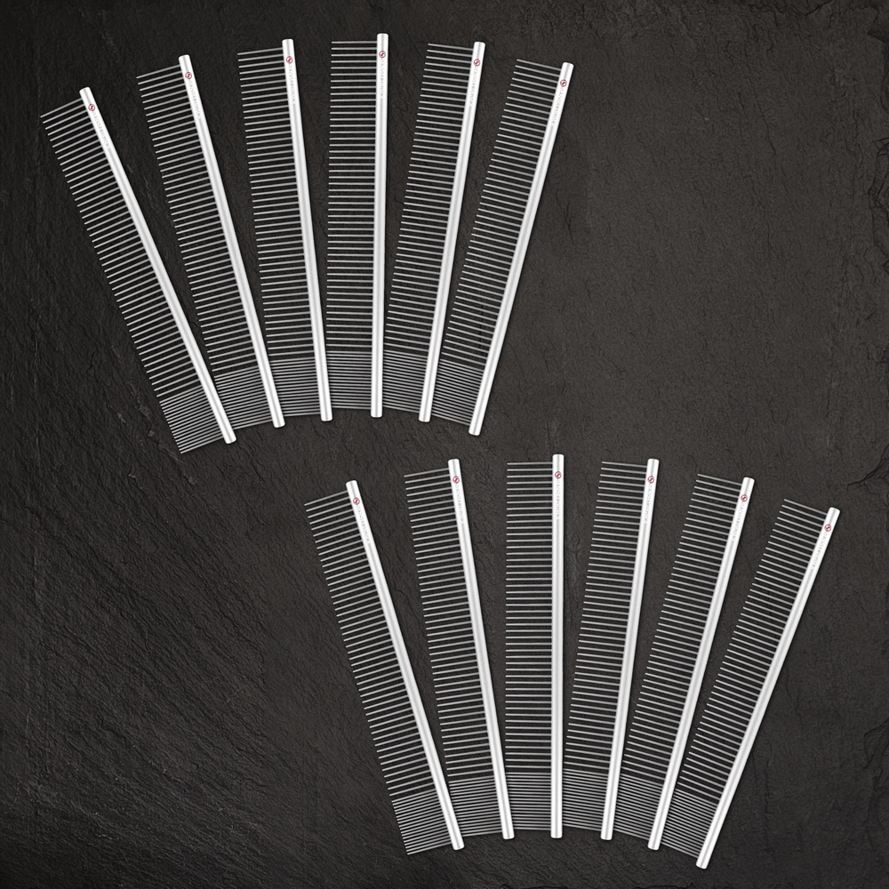 Sensei Shears - 12 PACK- #8 11.75 in Coarse-Fine Grooming Comb