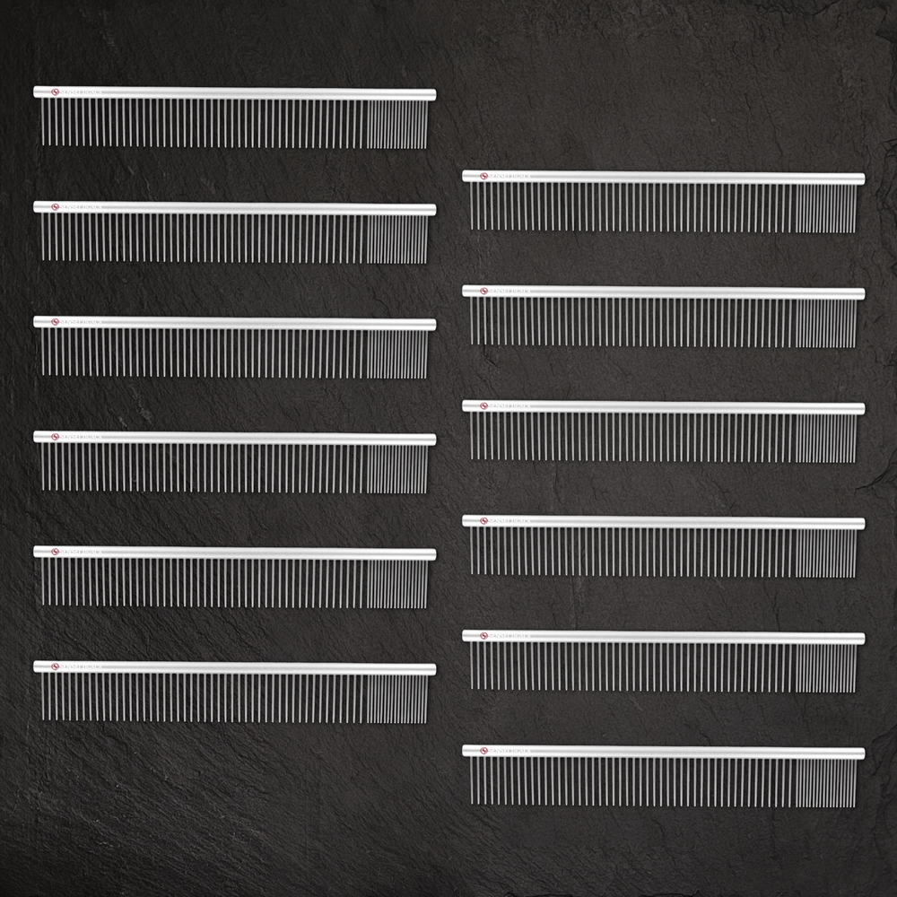 Sensei Shears - 12 PACK- #8 11.75 in Coarse-Fine Grooming Comb
