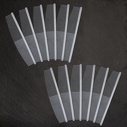 Sensei Shears - 12 PACK - #9 Crescent Grooming Comb - Long Tooth