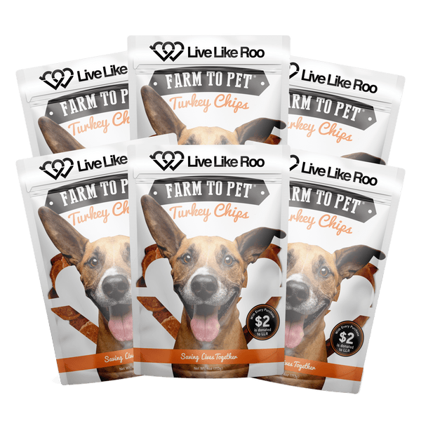 Farm To Pet - Live Like Roo Turkey Chips for Dogs | Dog Treats That Give Back