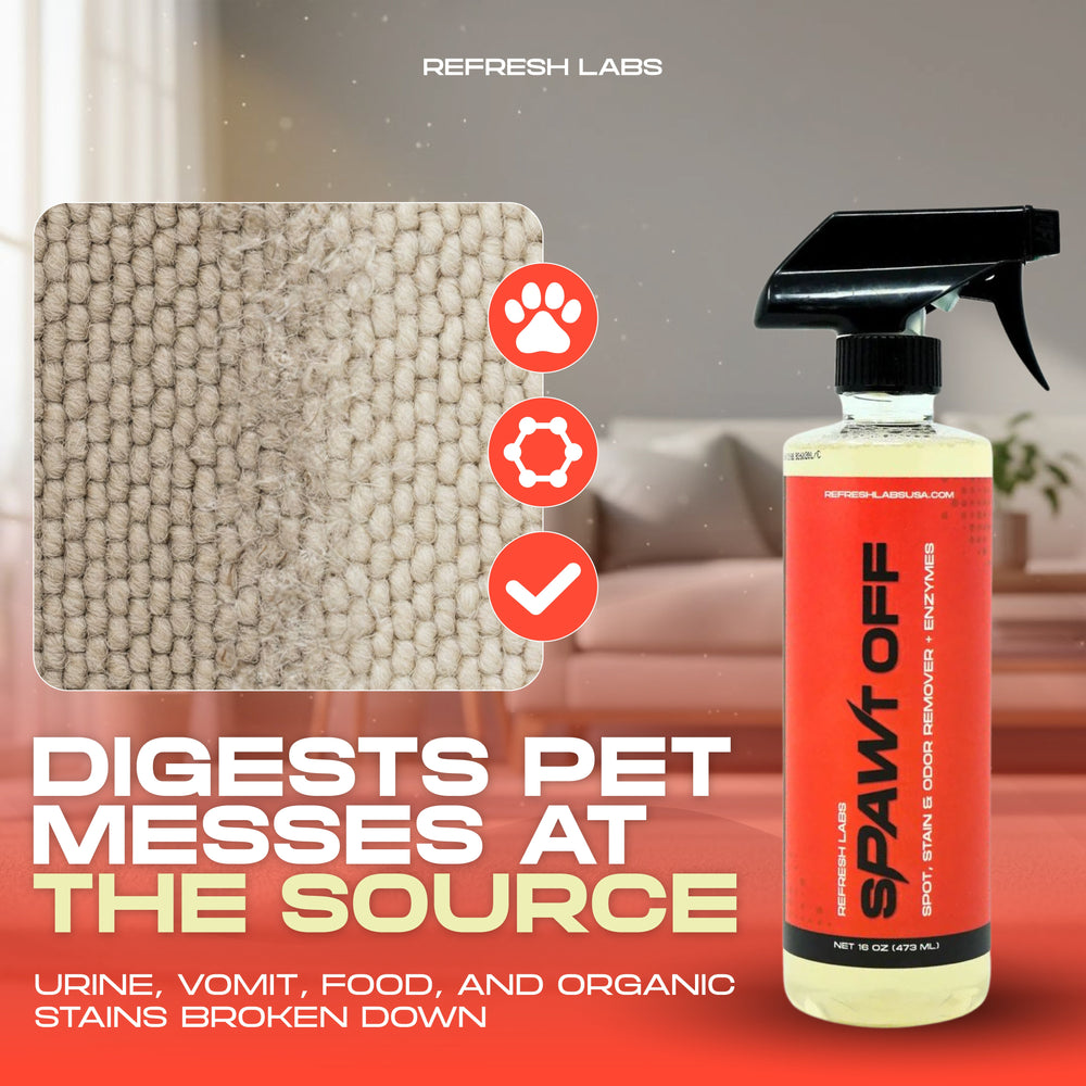 sPAWt OFF Enzyme Pet Stain & Odor Remover | Professional Strength Dog & Cat Cleaner
