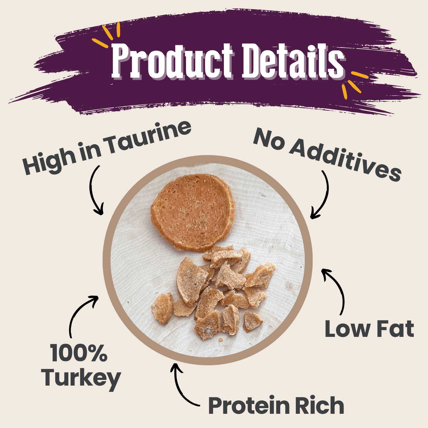 Farm To Pet - Turkey Crumbles for Cats | 100% Protein Cat Treats