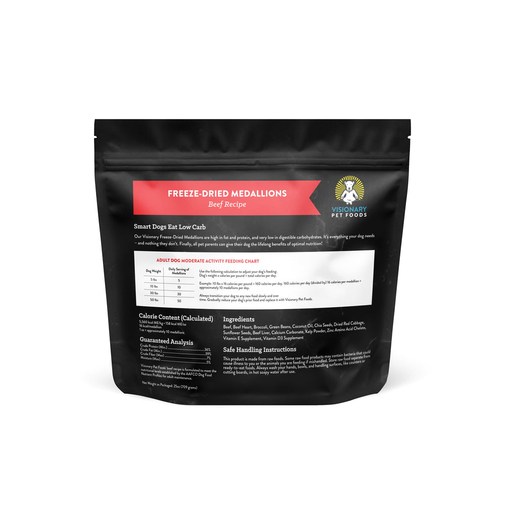 beef recipe dog food freeze dried 25oz bag

