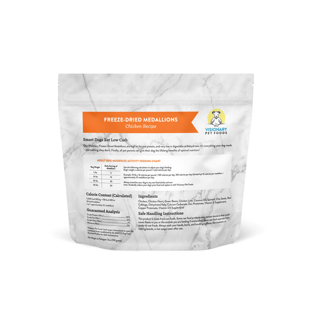 keto friendly chicken dog food freeze dried

