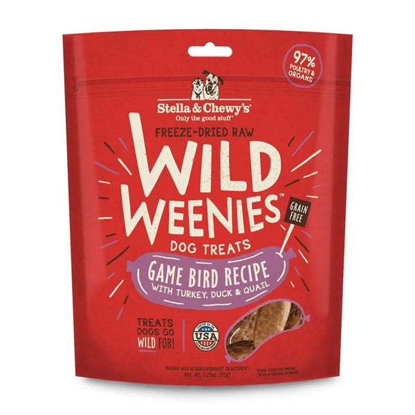 Stella & Chewy’s Freeze Dried Wild Weenies Game Bird Dog Treats (3.25oz)