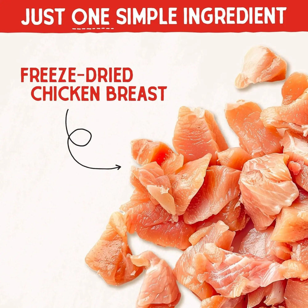 Stella & chewy's - Freeze-Dried Raw Chicken Breast Dog Treats - Single Ingredient, No Additives - Premium Training Treats - Perfect for Picky Eaters - 2.75Oz Bag