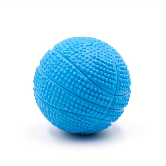 Blue Versatile Rubber Squeaky Ball Dog Toy