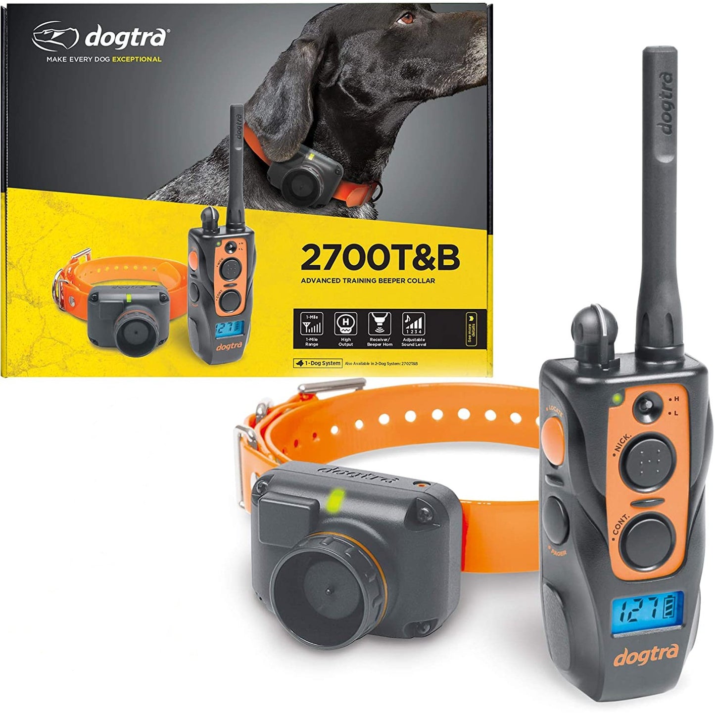 Dogtra 2700T&B Training & Beeper Collar Remote Dog Training Collar