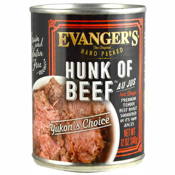 Evanger's All Life Stages Hunk of Beef Wet Dog Can (12oz)