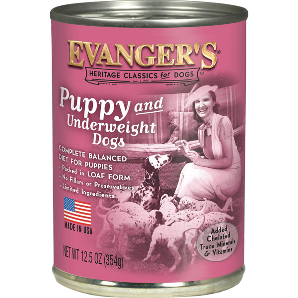Evanger's Classic Puppy & Underweight Dogs Chicken & Beef Wet Dog Can (12.5oz)