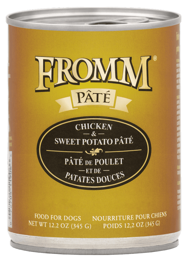 Fromm All Life Stages Grain Free Chicken & Sweet Potato Pate Wet Dog Can (12.2oz)