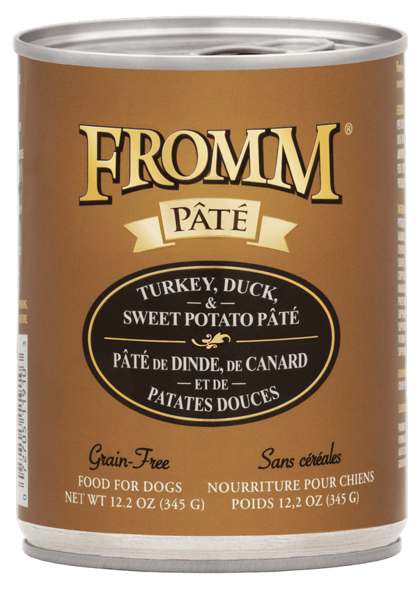 Fromm All Life Stages Grain-Free Turkey, Duck, & Sweet Potato Pate Wet Dog Can (12.2oz)
