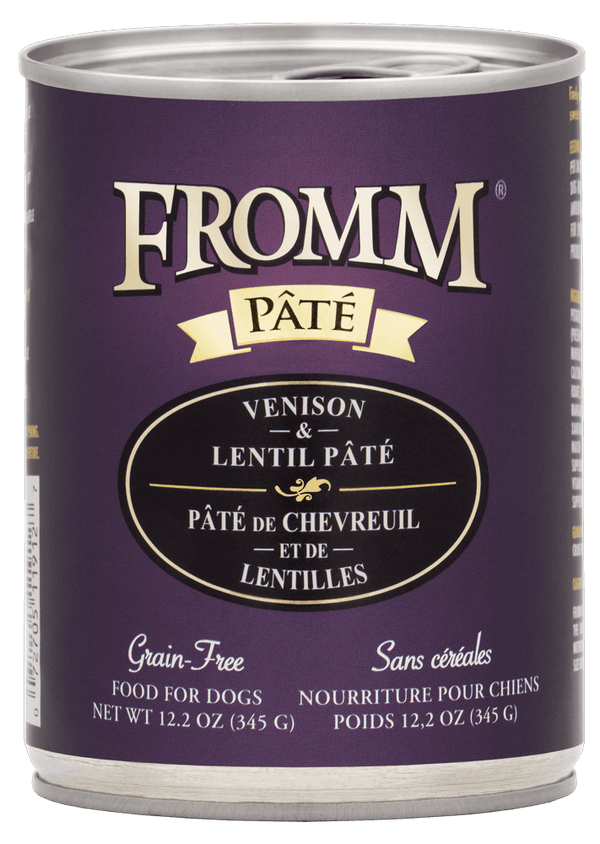 Fromm All Life Stages Grain-Free Venison & Lentil Pate Wet Dog Can (12.2oz)