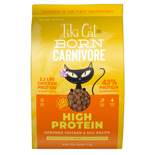 Tikicat Adult Born Carnivore Chicken and Egg Dry Kibble (2.8lb)