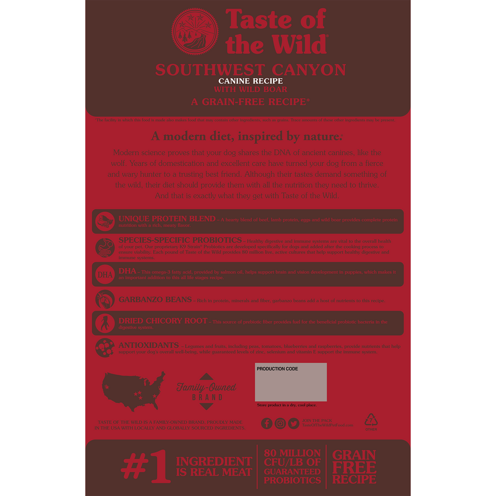 Taste of the Wild Adult Southwest Canyon Boar Canine Food