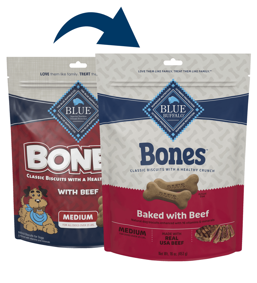 Blue Buffalo Medium Real Beef Biscuit Bones (16oz)